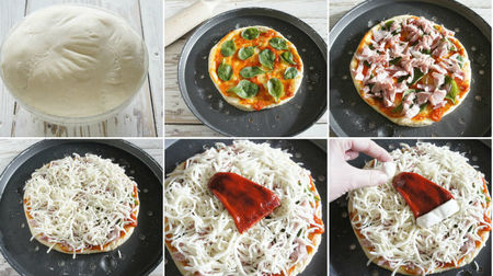 Minipizzas Papá Noel