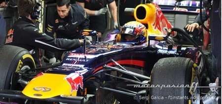 Mark Webber obtiene el mejor tiempo del quinto día de pruebas en Barcelona