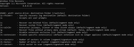 Windows File Recovery