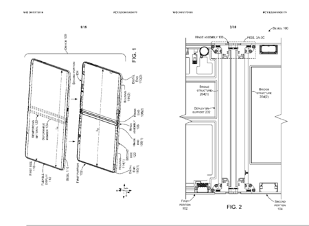 Microsoft vuelve a estudiar en esta patente como implementar la bisagra en dispositivos con pantalla plegable