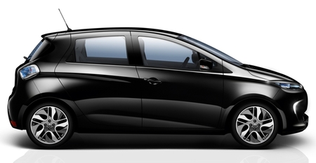 Renault ZOE negro lateral