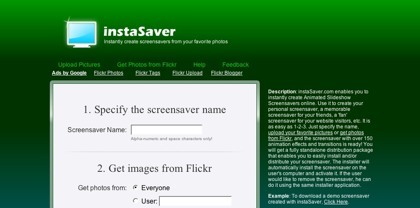 InstaSaver, creando tu salvapantallas personalizado