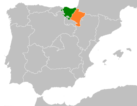 Basque Country Navarre Locator