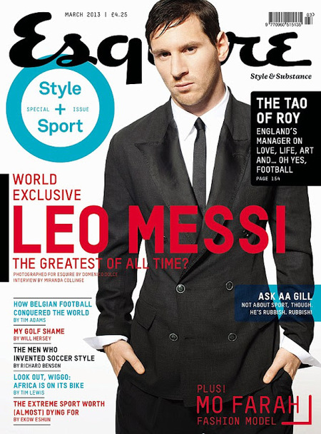 Leo Messi en Esquire: la estrella del balón también quiere serlo de las portadas