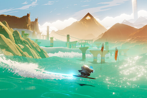 No es Journey, pero lo disparatado de surfear con una espada es inversamente proporcional a lo absurdamente bonito que luce 