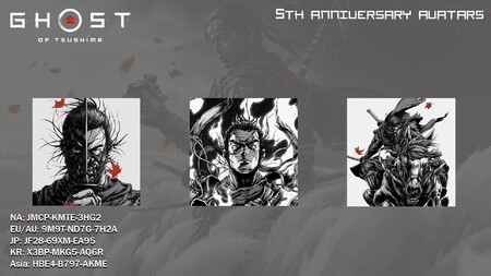 Codigos Ghost Of Tsushima Ps5 Aniversario Gratis