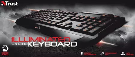 Teclado gaming Trust GXT280, con iluminación LED, por 27,99 euros