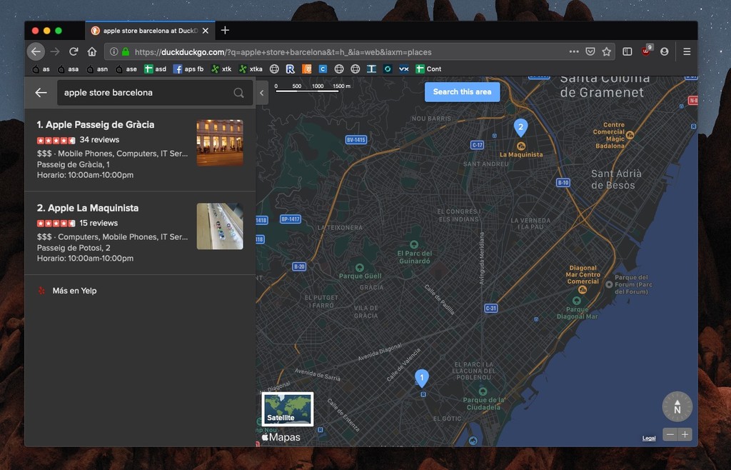 DuckDuckGo refuerza su integración con los mapas de Apple añadiendo el tema oscuro y nuevas pestañas DuckDuckGo refuerza su integración con los mapas de Apple añadiendo el tema oscuro y nuevas pestañas