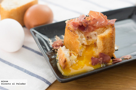 Receta de huevos con jamón en baguette
