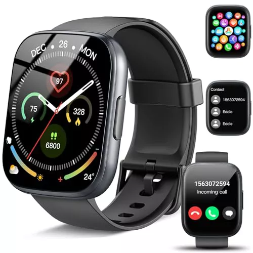 Reloj Inteligente Hombre Mujer, 1.95" Smartwatch con Llamadas Bluetooth Notificación, 110+ Modos Deportivos Pulsera Actividad con Pulsómetro/Podómetro/Monitor Sueño, Impermeable IP68 para Android iOS