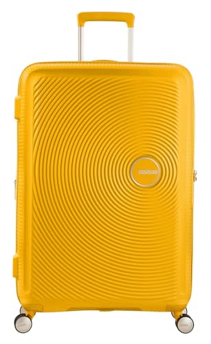 American Tourister Soundbox - Spinner S Expandible Maleta de Cabina, 55 cm, 35.5/41 L, Amarillo (Golden Yellow)