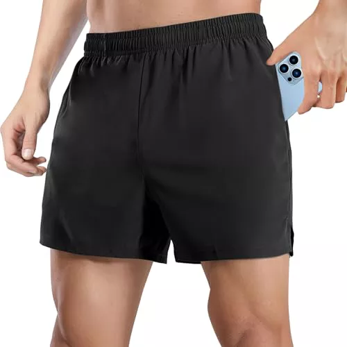 BSBUY Pantalones Cortos de Hombre, Cremallera Invisible en la Bolsa, L