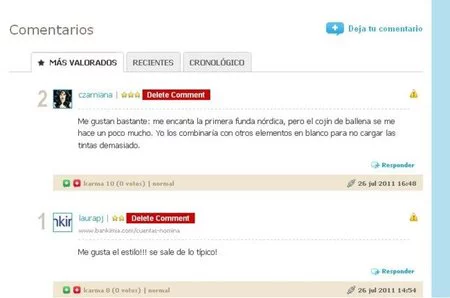 Novedades en los comentarios en Decoesfera