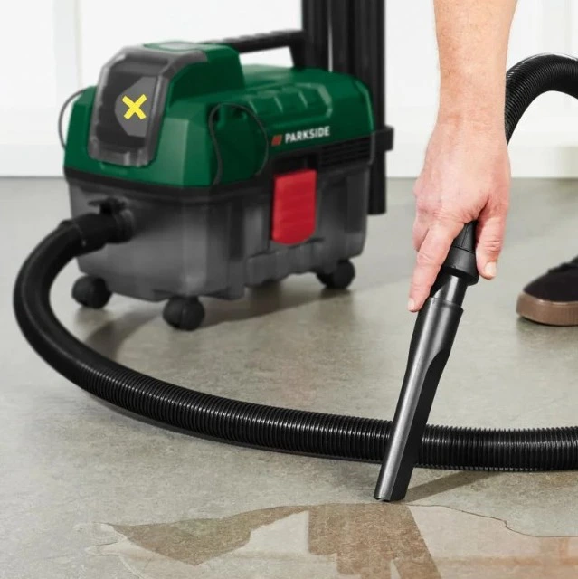 Aspirador en seco y húmedo recargable 20 V Parkside

