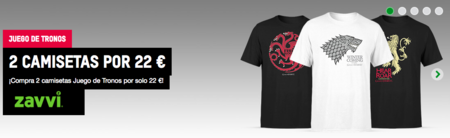 Oferta Flash: 2 camisetas de Juego de Tronos por 22 euros y envío gratis