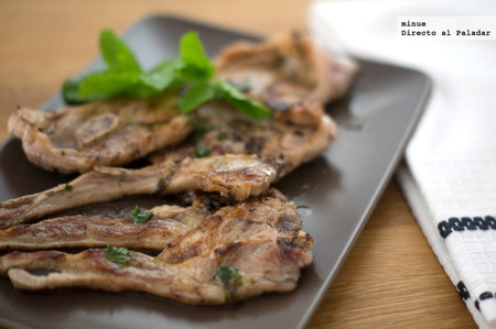 Chuletas de cordero a la menta. Receta