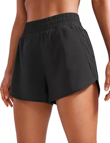 CRZ YOGA Shorts de Running con Delfines de Cintura Alta para Mujer