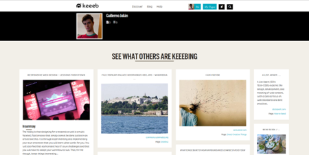 Keeeb, un servicio para guardar contenidos muy similar a Clipboard