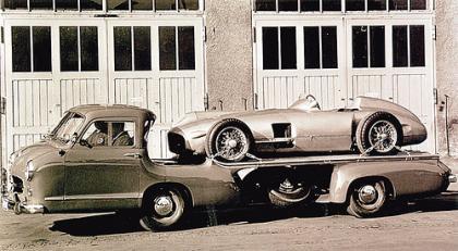 Mercedes Rennabteilung. Transporte rápido de F1 versión años 50