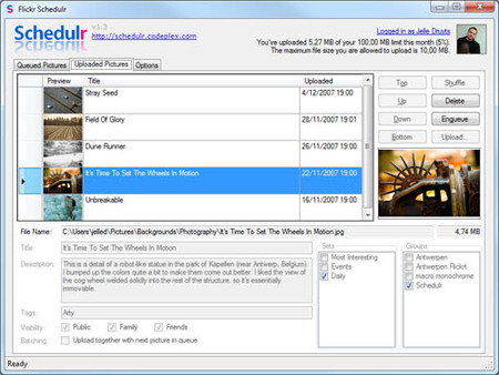 Flickr Schedulr, para programar las publicaciones de nuestras fotos