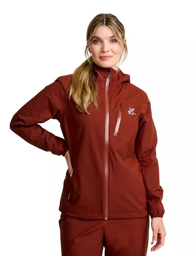 RevolutionRace Vector 2L Jacket para Mujer, Chaqueta Impermeable y Cortaviento para Senderismo, Fired Brick, S