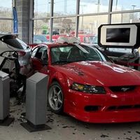 Conductor pierde el control de su auto, choca contra agencia y arruina un Mustang especial: solo hay 300 en el mundo