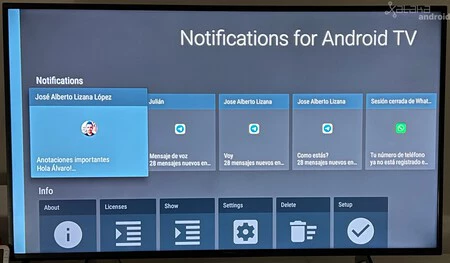 Android TV での通知