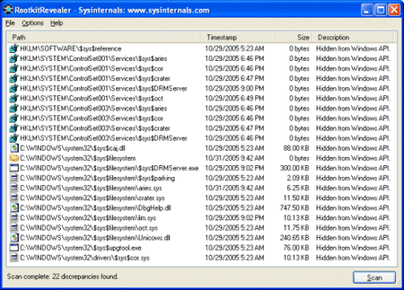 Sony's rootkit revealer
