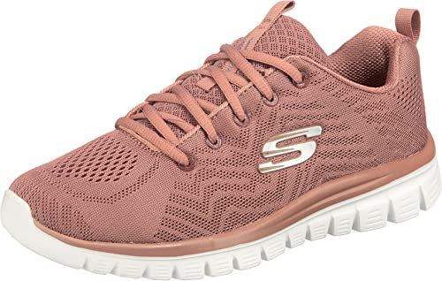 Skechers Graceful Get Connected Regular, Zapatillas Mujer, Mauve Mesh Trim, 39 EU