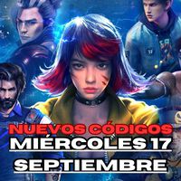 Códigos Free Fire Max hoy Miércoles 17 de Septiembre con recompensas gratuitas