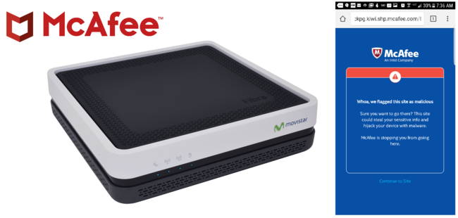 Router Movistar McAfee
