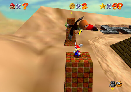 Super Mario 64: cómo conseguir la estrella In the Talons of the Big Bird de Shifting Sand Land
