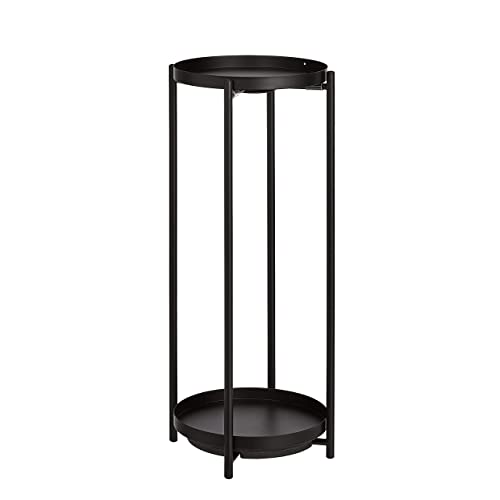 Amazon Basics Redondo Jardinera en negro