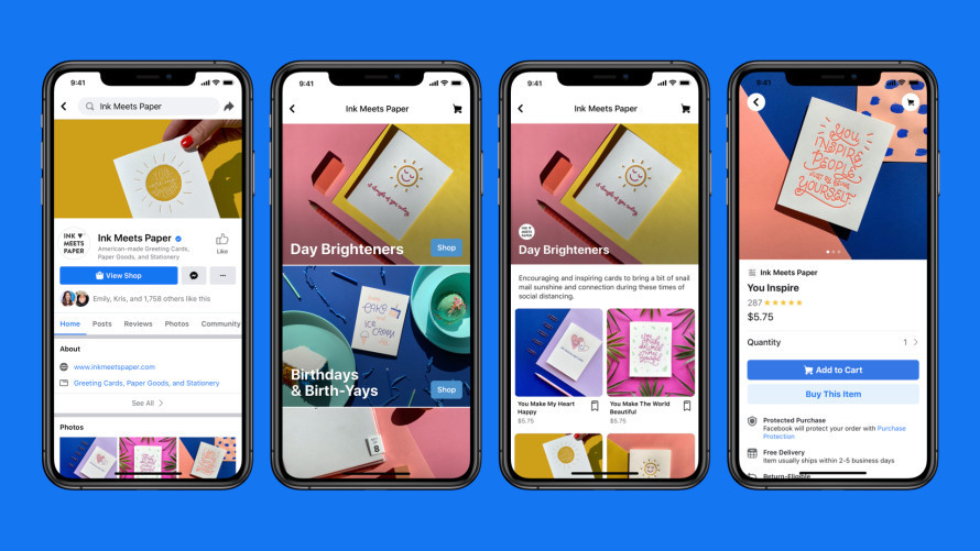 Facebook presenta sus tiendas 'online': serán gratuitas y permitirán vender en Facebook, Instagram y WhatsApp