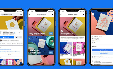 Facebook presenta sus tiendas 'online': serán gratuitas y permitirán vender en Facebook, Instagram y WhatsApp