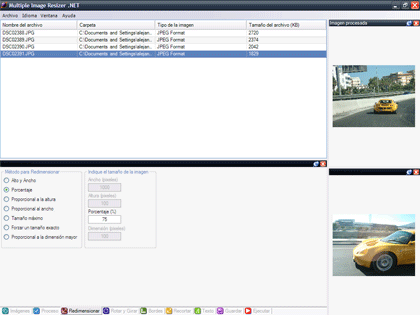 Multiple Image Resizer .NET, tratando imágenes por lotes