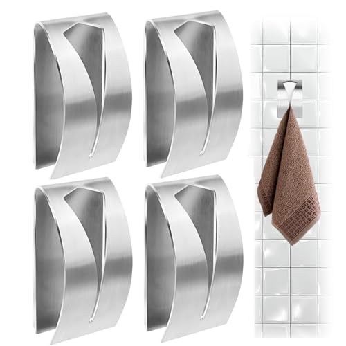 4 Piezas Colgador de Trapos Adhesivo para Cocina