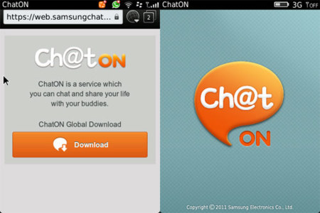Samsung ChatON también disponible para BlackBerry