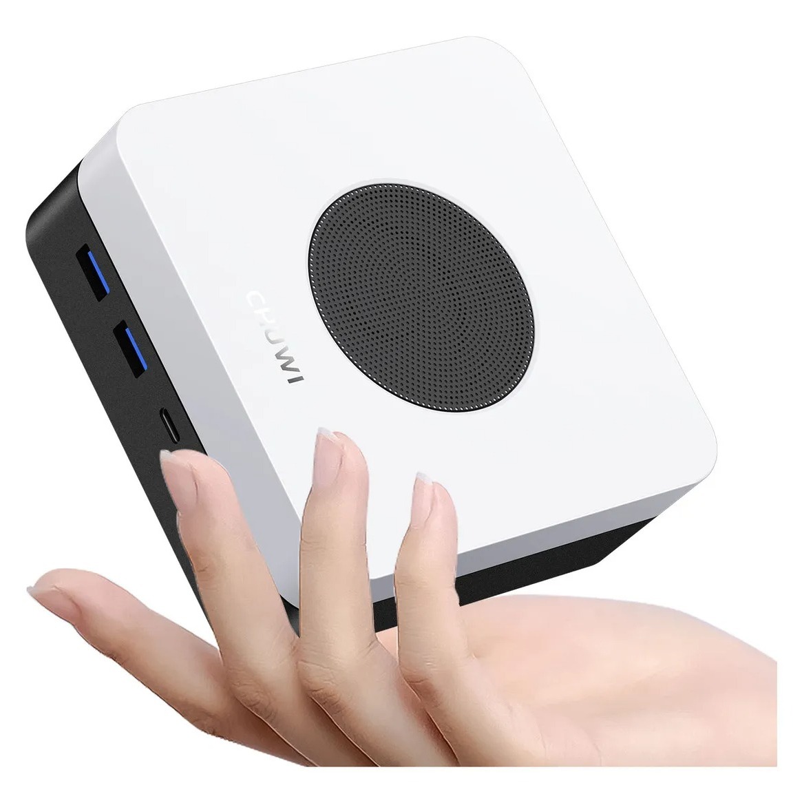 Mini PC Chuwi LarkBox X Intel N100 512GB PCIe SSD 12GB de RAM WiFi 6 Bluetooth 5.2 Color Blanco