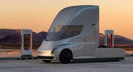 Tesla Semi En Estacion De Carga