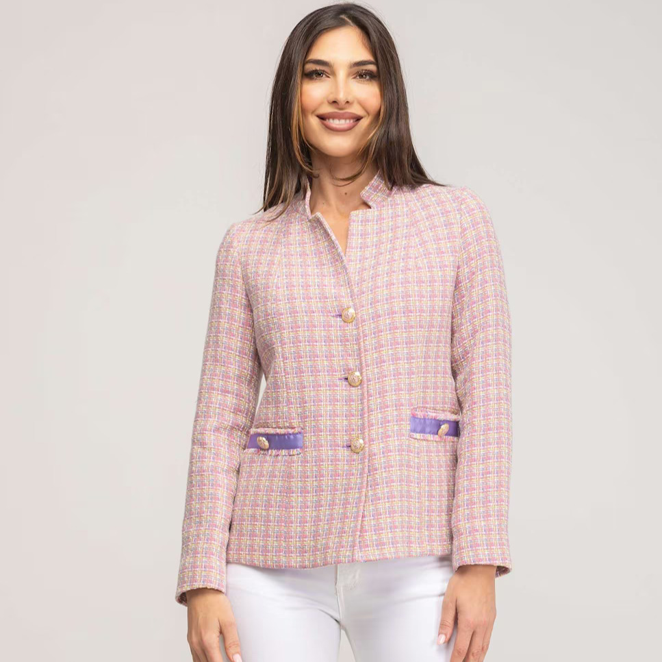 Fsh
Chaqueta de mujer cuello tira y adorno en cartera