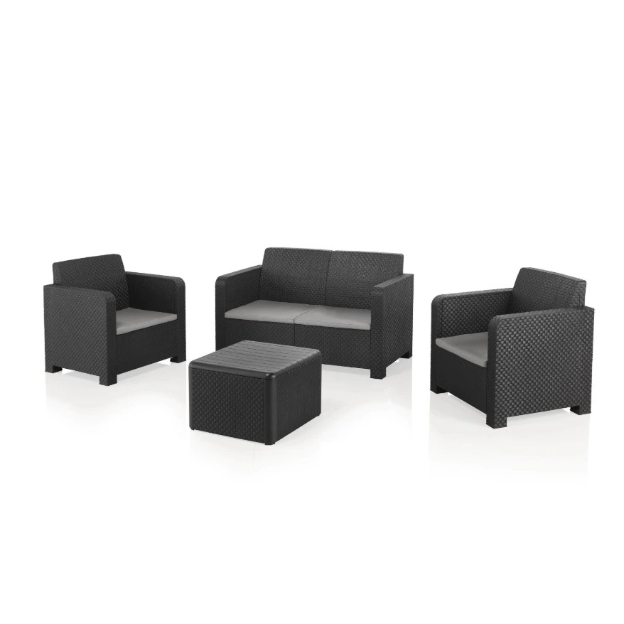 Set de sofás y mesa baja NATERIAL Novo de resina para 4 personas
