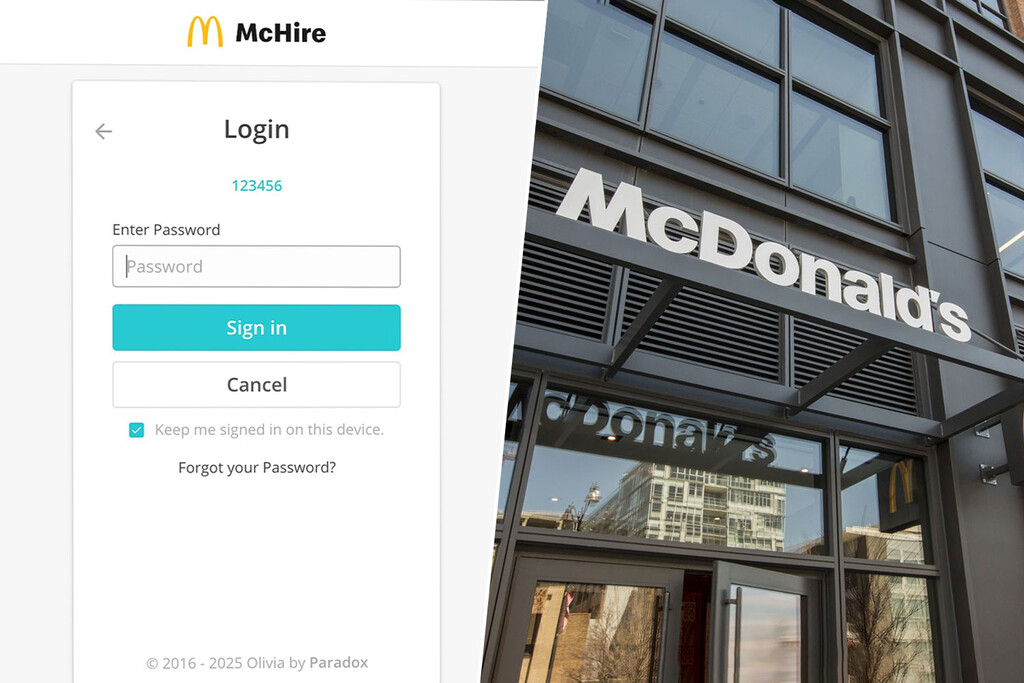 McDonald's usó un chatbot con IA para reclutar a nuevos empleados. A alguien le pareció que '123456' era una contraseña segura 