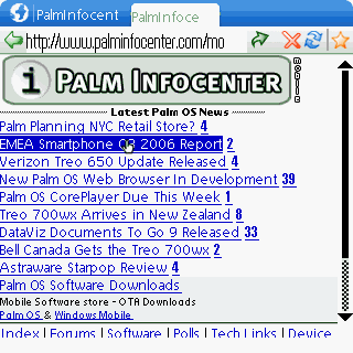 Universe 3, navegador para Palm