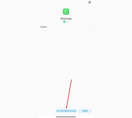 インストール後に WhatsApp を複製するボタン