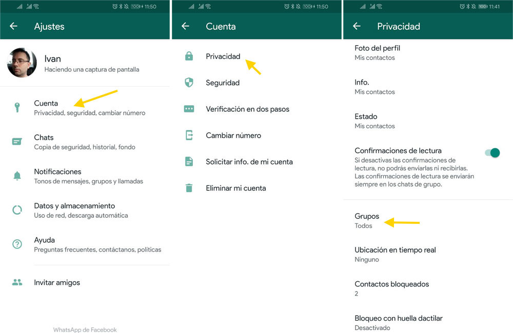 Cómo evitar que te añadan a grupos en WhatsApp