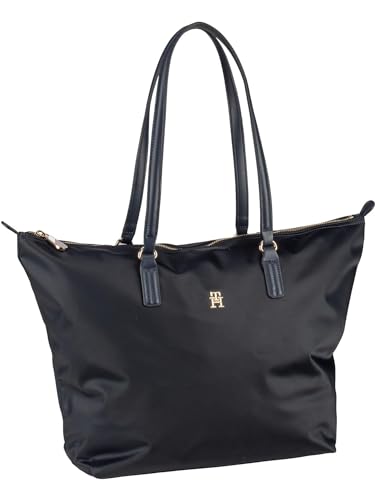 Tommy Hilfiger Bolso Tote Mujer Poppy Tote con Cremallera, Azul (Space Blue), Talla Única
