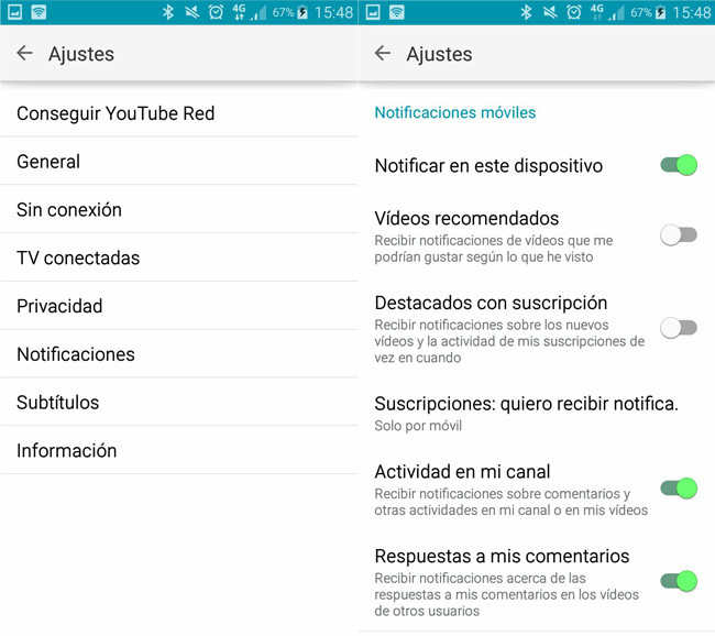 Ahora no, YouTube: configura las notificaciones para que no te ...