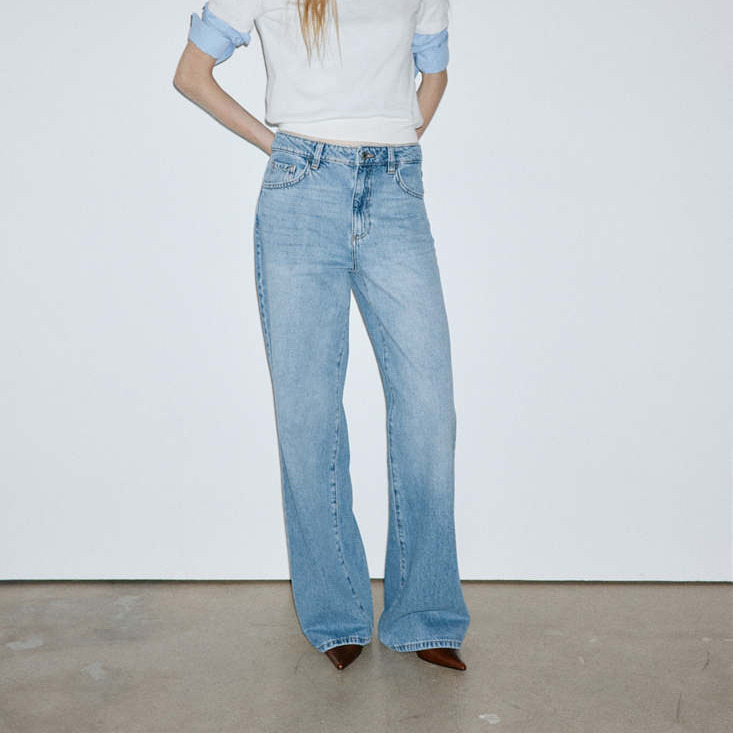 Jeans Danila wide leg tiro alto