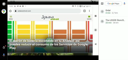 Android Auto画面の共有ブラウザ